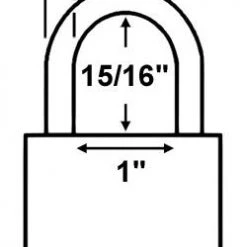 Abus Lock 55/50 Brass Padlock